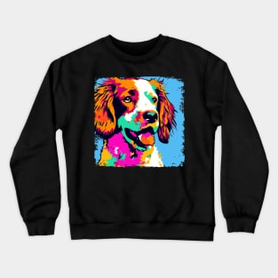 Brittany Pop Art - Dog Lover Gifts Crewneck Sweatshirt
